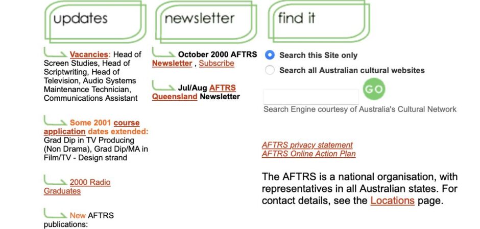 AFTRS goes online